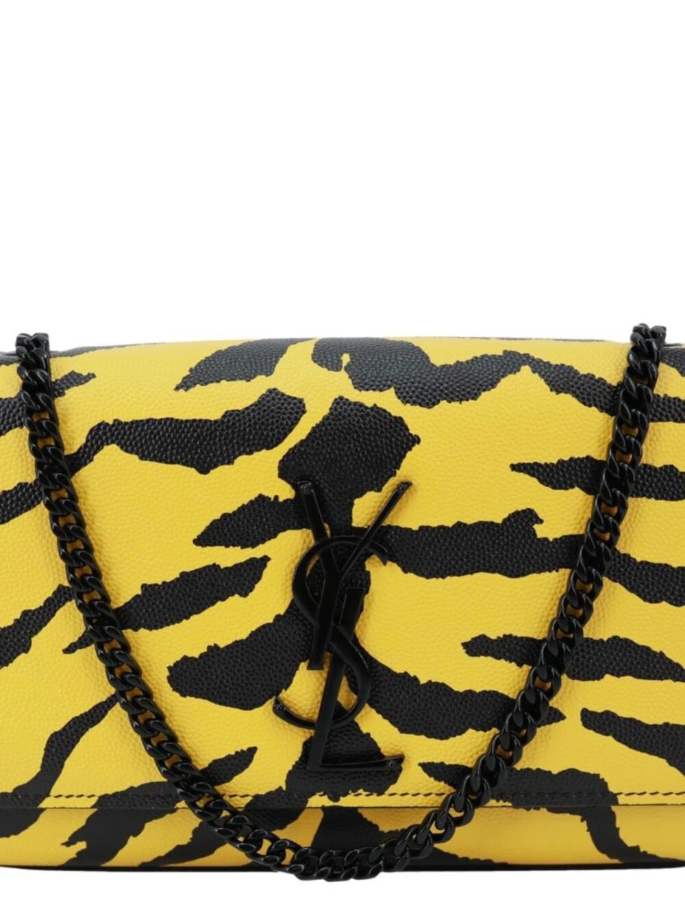 Yves Saint Laurent Classic Kate Zebra Print Leather Crossbody Bag Yellow